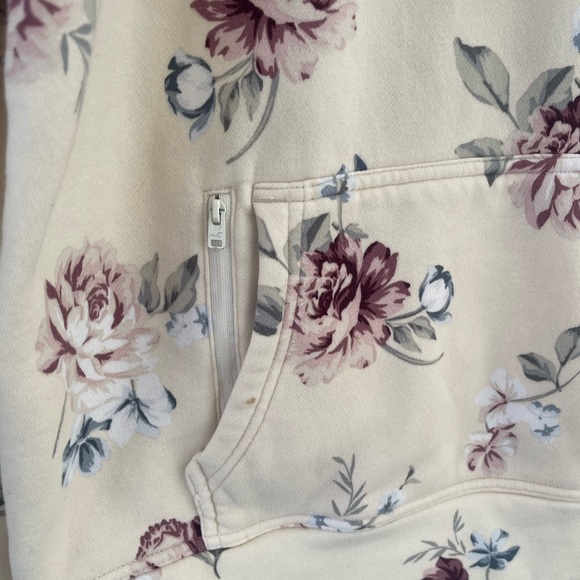 Hollister hoodie sweatshirt floral cream - Picture 5 of 12